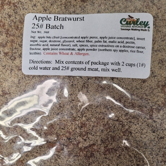 Apple Bratwurst and casings