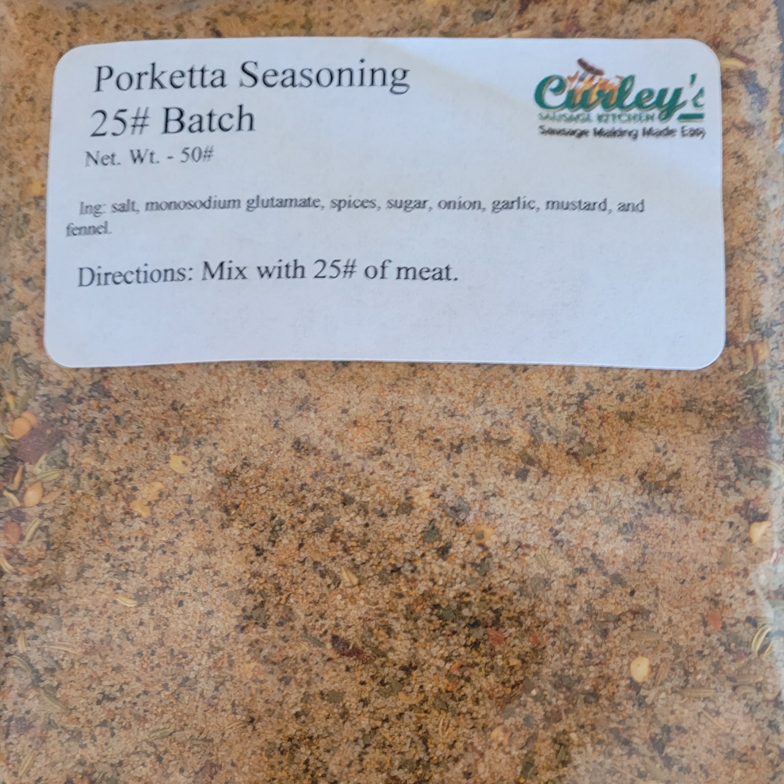 Porketta  Seasoning and casings